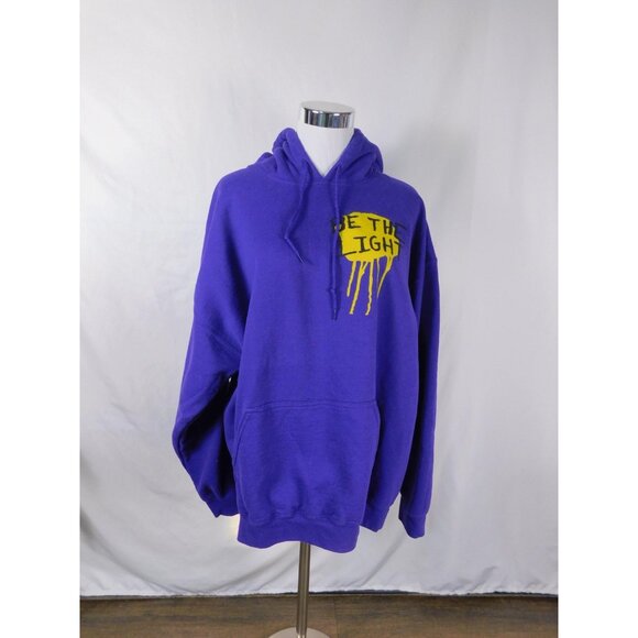 Luminous Hoodie XL Be The Light Pullover Sweatshirt Heavy Blend Graphic - Picture 1 of 10